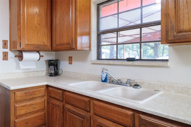 kitchen with sink and a wealth of natural light