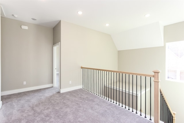 interior space featuring vaulted ceiling