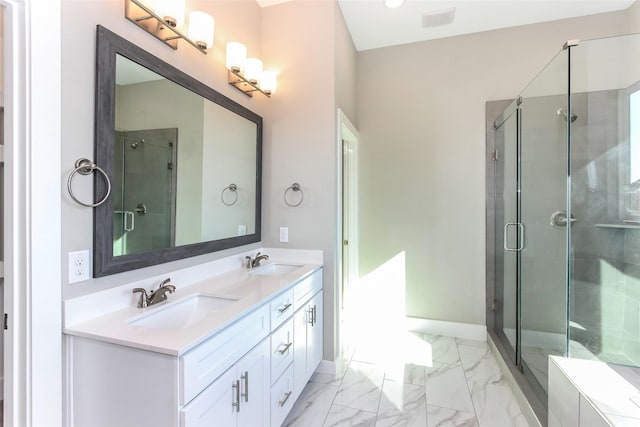 1526 Teresa Ann Ln, Allen, TX 75013 - full bathroom featuring a sink and a stall shower