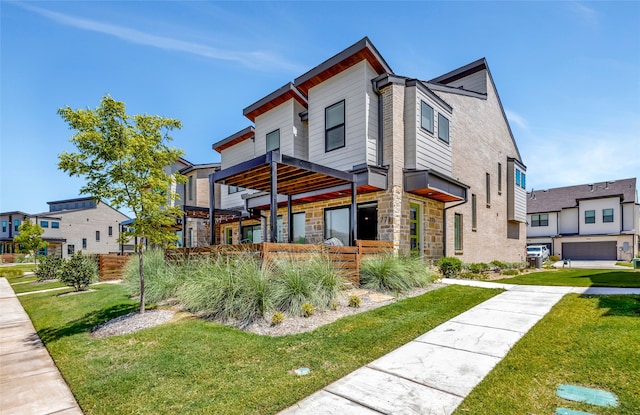 view of front of house with a front yard