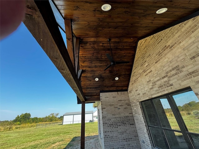 details featuring ceiling fan