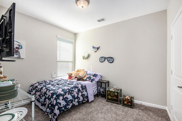 bedroom with carpet