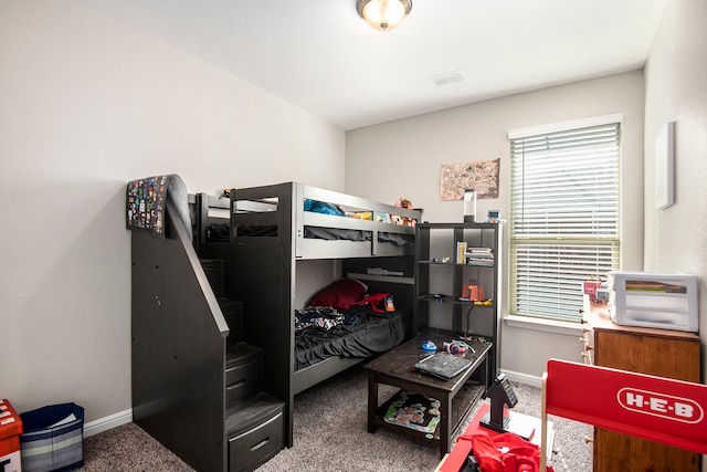 bedroom with carpet