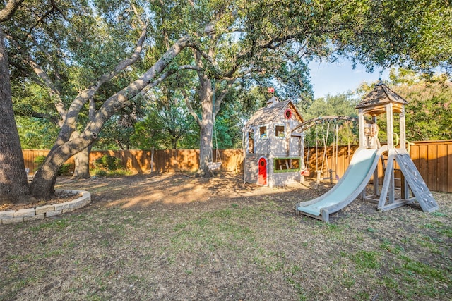 view of jungle gym