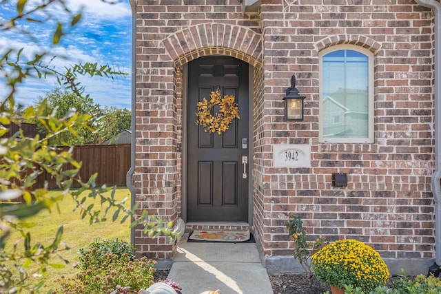 view of doorway to property