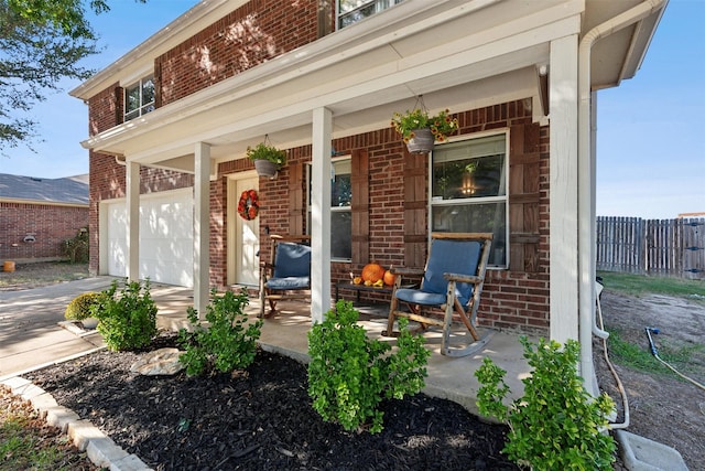 entrance to property with a porch