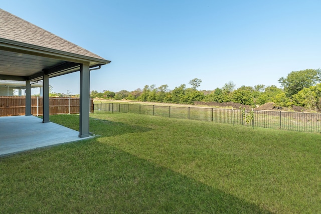 view of yard featuring a patio