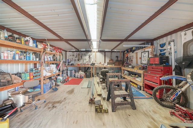 view of storage area