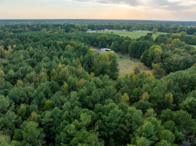 view of aerial view at dusk