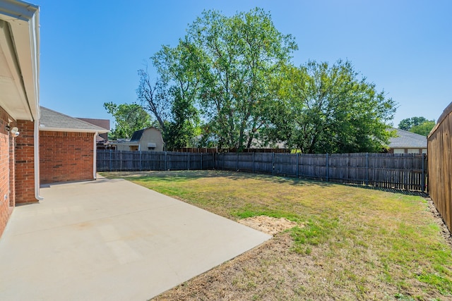 view of yard featuring a patio