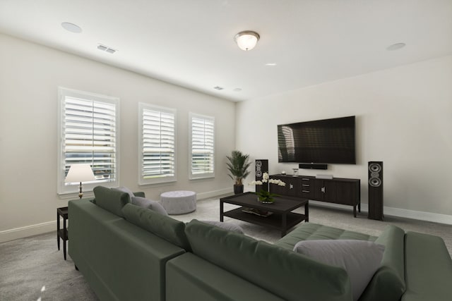 view of carpeted living room