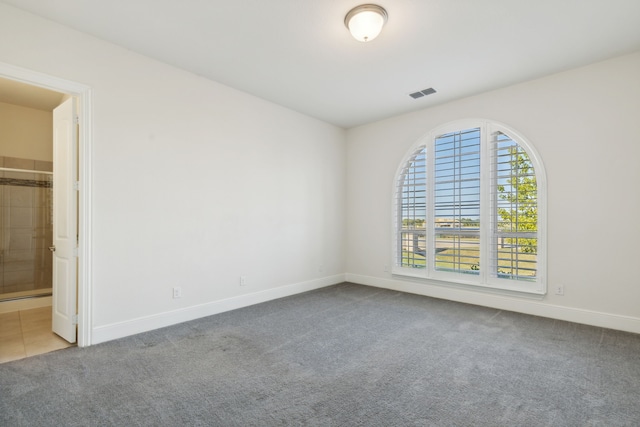 view of carpeted spare room