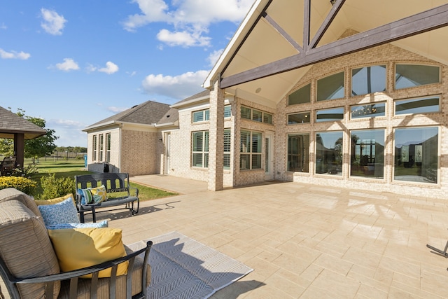 view of patio featuring outdoor lounge area