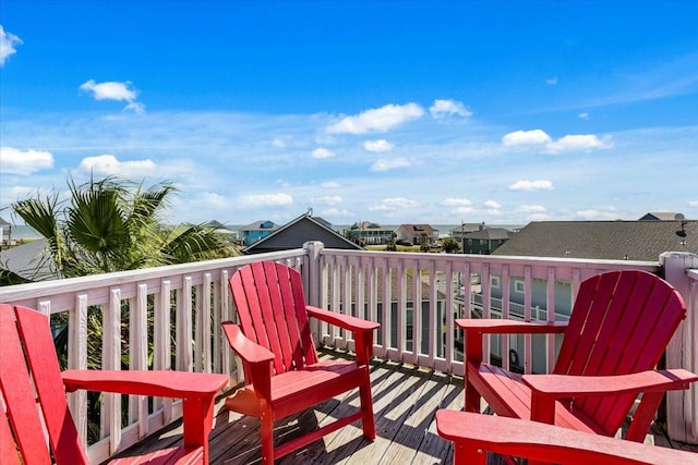 deck featuring a residential view