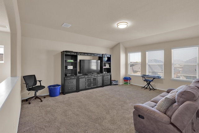 view of carpeted living room