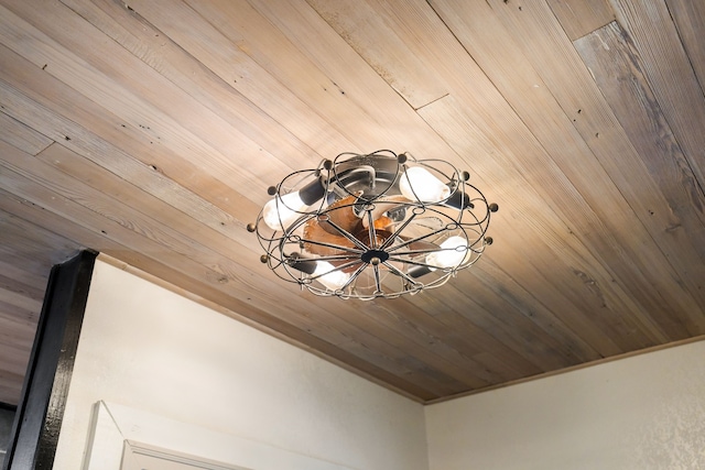 interior details featuring wooden ceiling