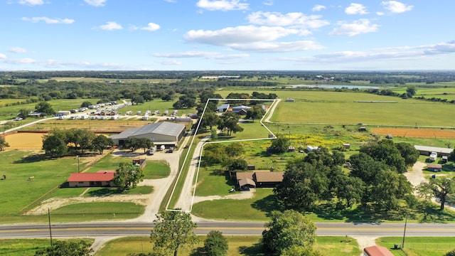 bird's eye view with a rural view