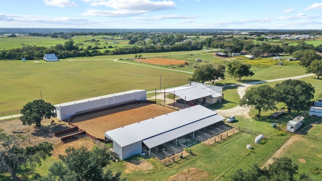 drone / aerial view with a rural view