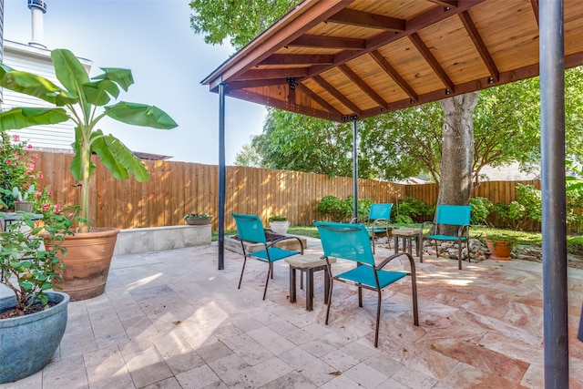 view of patio with a gazebo