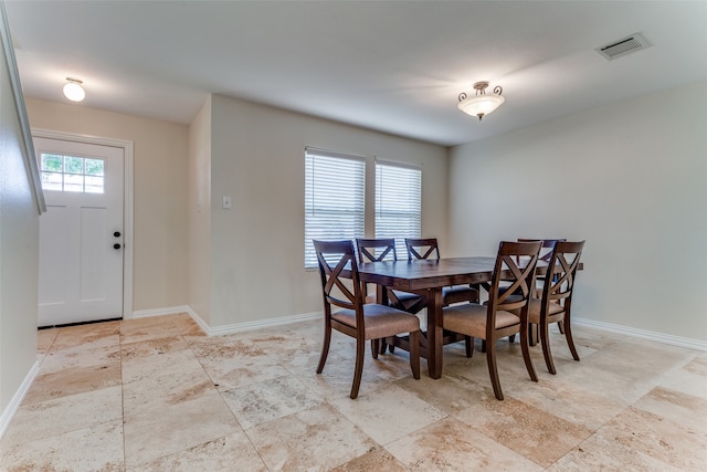 view of dining area