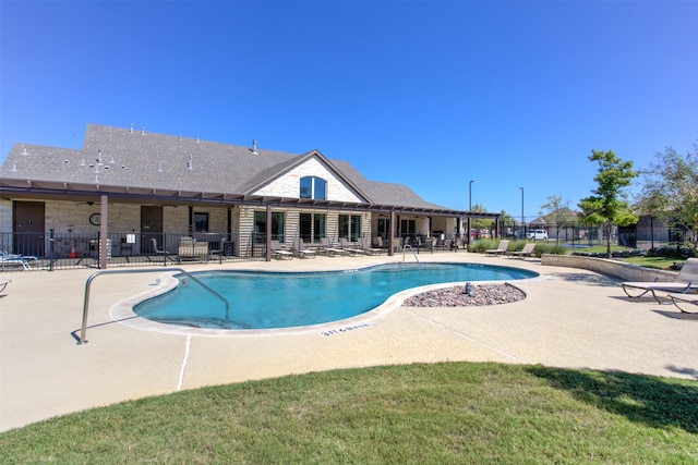 view of pool with a patio