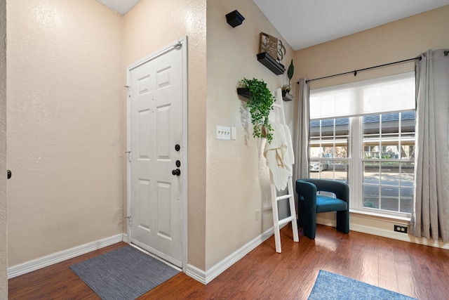 foyer featuring dark hardwood / wood-style flooring