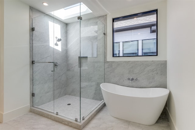 bathroom with vanity and an enclosed shower