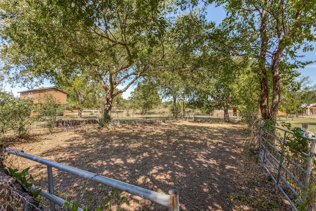 view of yard featuring a rural view