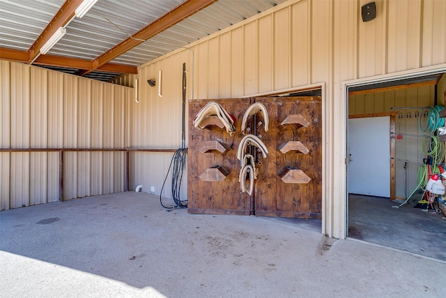 view of horse barn