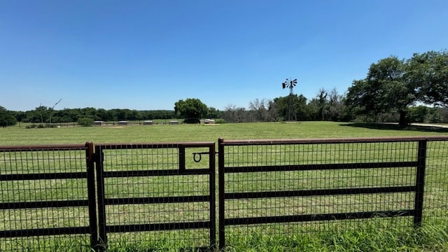 exterior space with a rural view