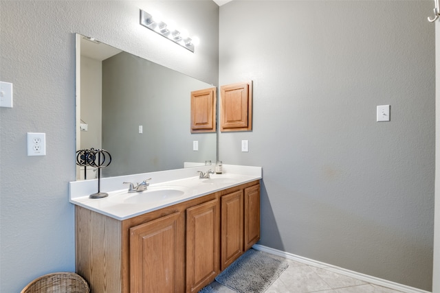 bathroom featuring vanity and tile patterned floors