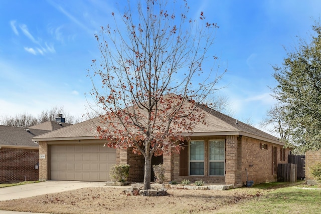 single story home featuring a garage