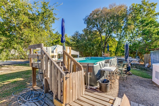 view of wooden deck