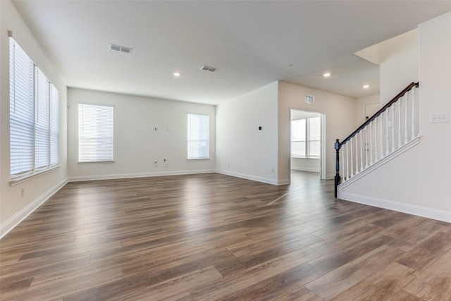 interior space featuring dark hardwood / wood-style floors