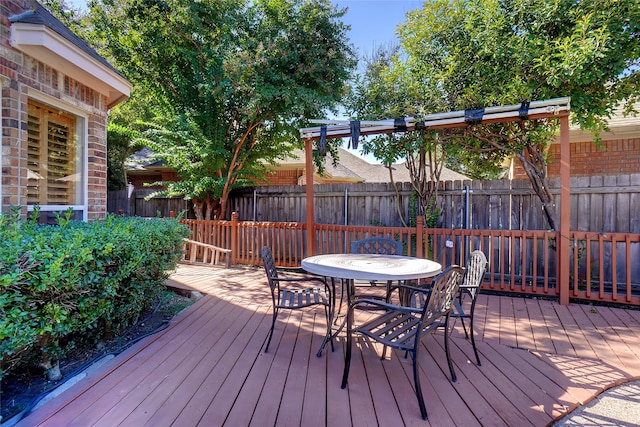 view of wooden deck