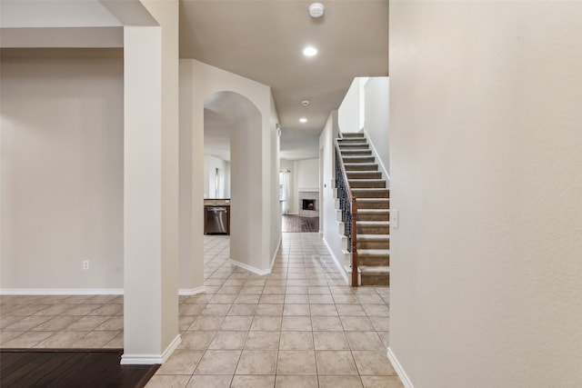 view of tiled entryway