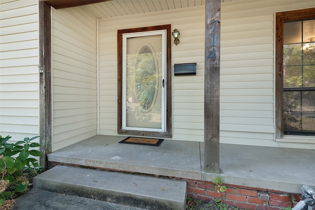 view of doorway to property