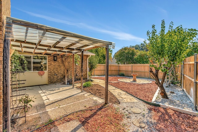 view of patio / terrace with a pergola