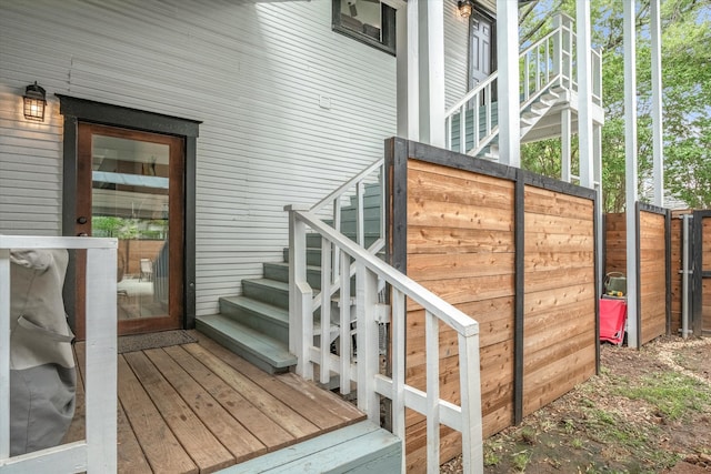 view of wooden deck