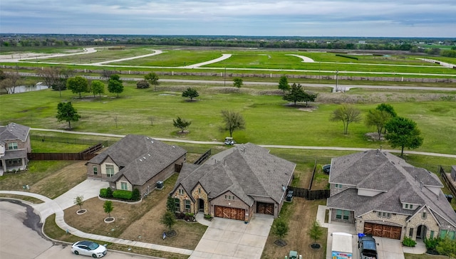 drone / aerial view with a rural view