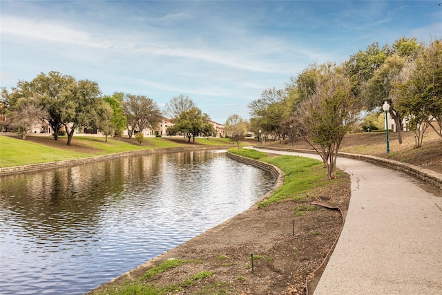 view of property's community featuring a water view