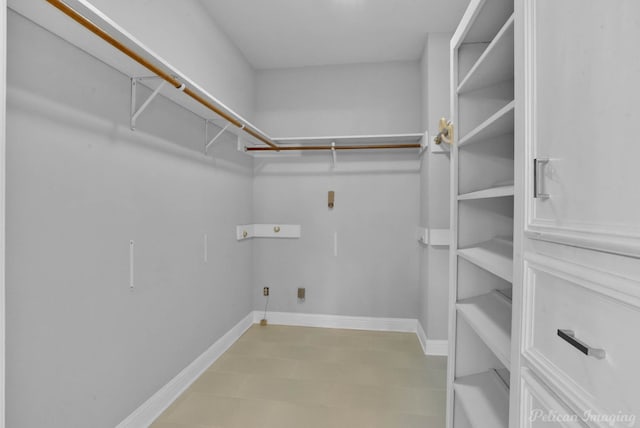 view of walk in closet