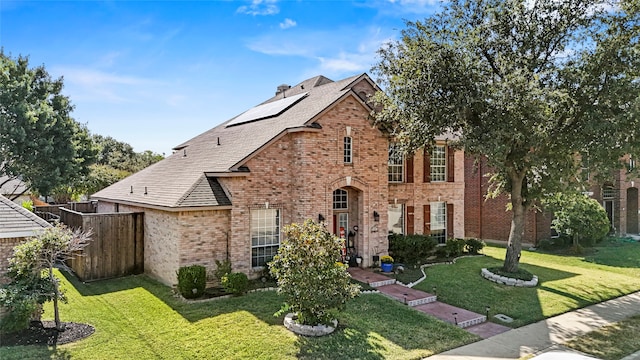 view of front of house featuring a front yard