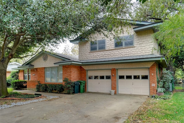 view of front of house featuring a garage