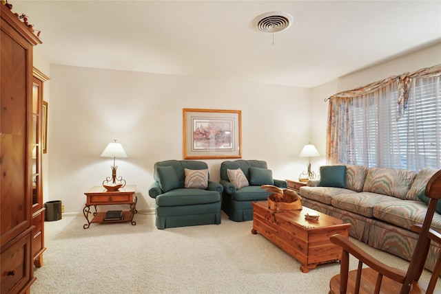 view of carpeted living room