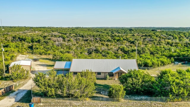 565 Turkey Ridge Rd, Stephenville, TX 76401 - aerial view of property and surrounding area with a forest