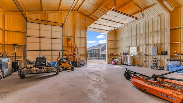 garage featuring electric panel