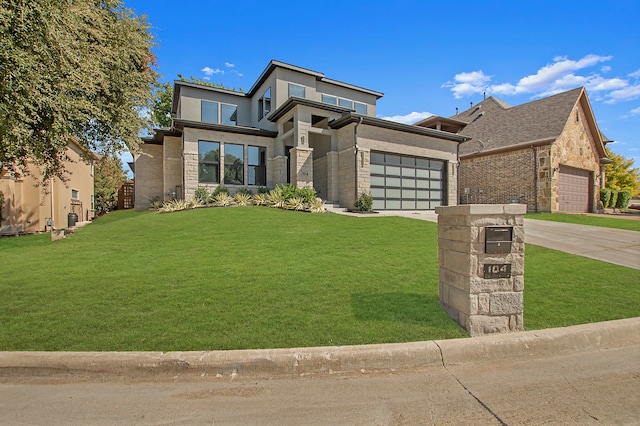 view of front of property featuring a front yard