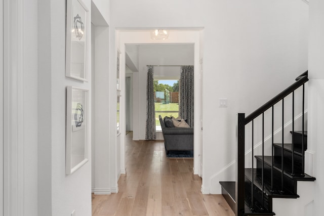 foyer featuring light hardwood / wood-style flooring