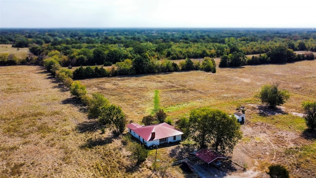 bird's eye view featuring a rural view